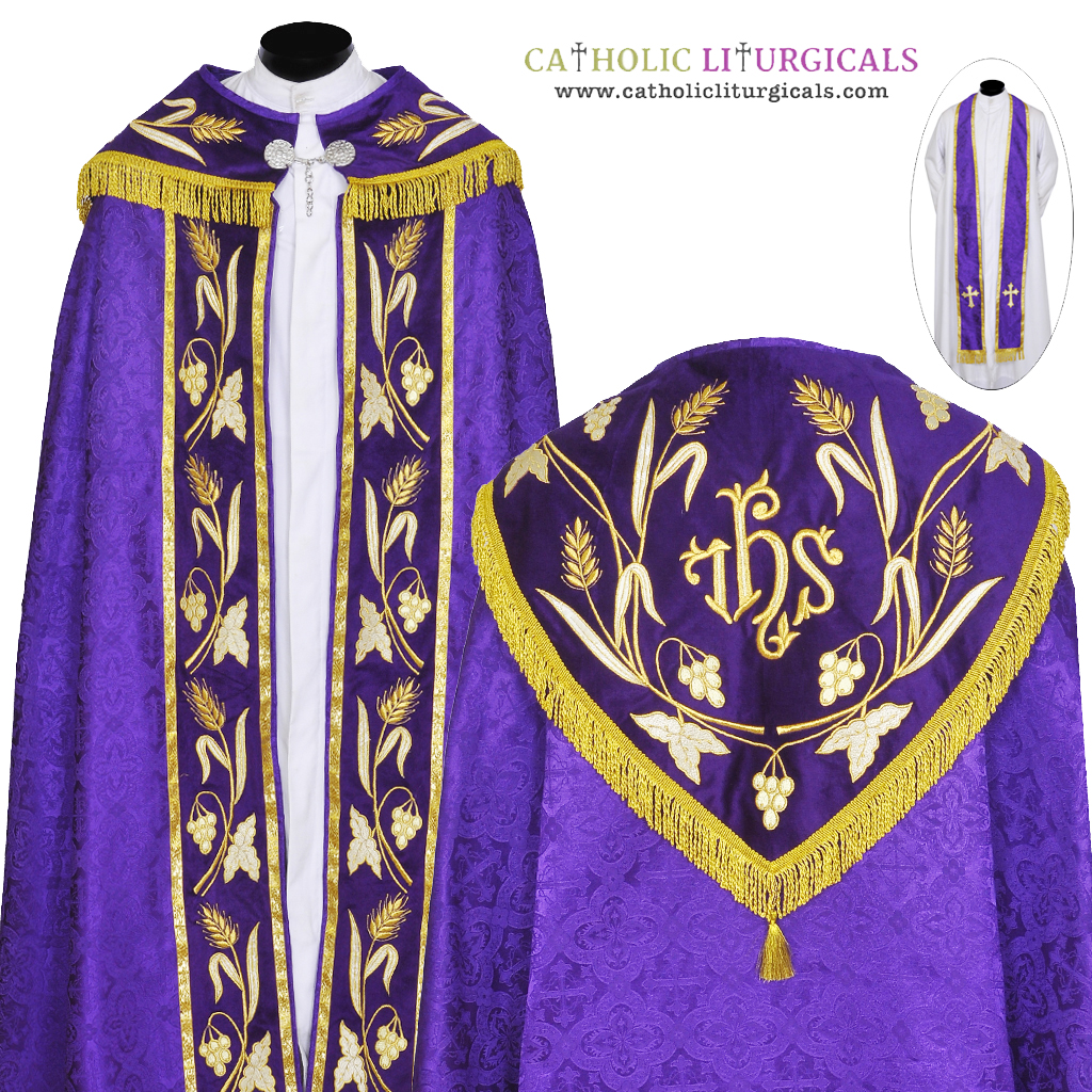 Cope Vestment&nbsp;Purple Cope & Stole Set