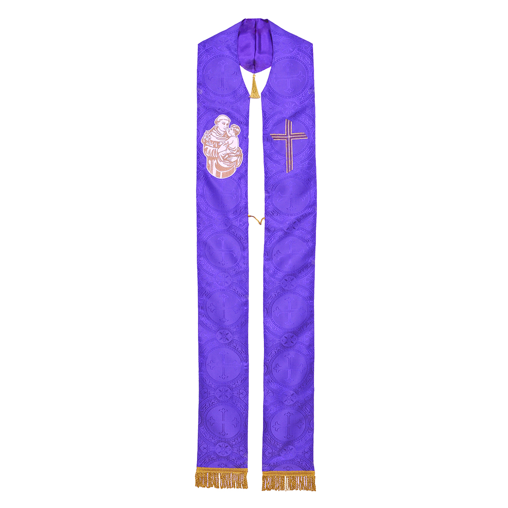 Priest Stoles&nbsp;St. Anthony Purple Stole