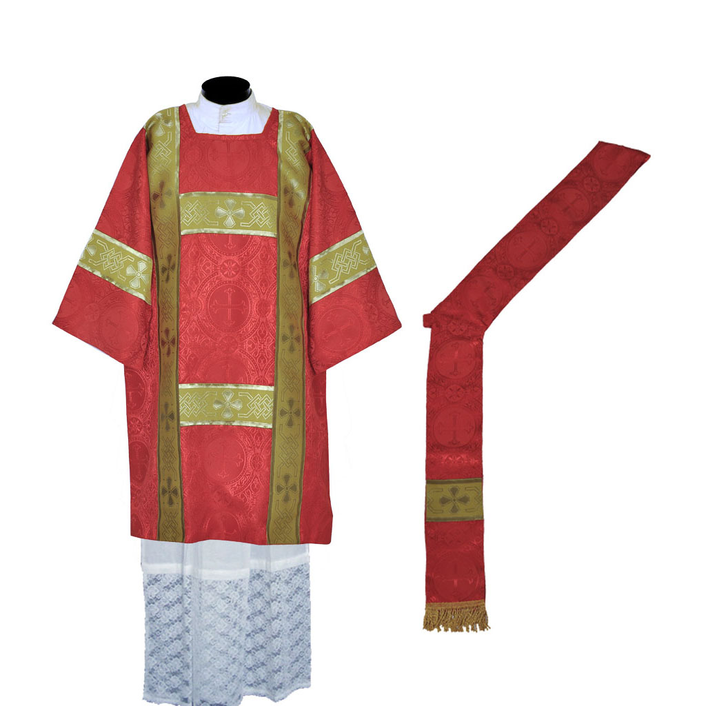 Deacon Dalmatics&nbsp;Red Deacon Dalmatic Vestment & Mass Set