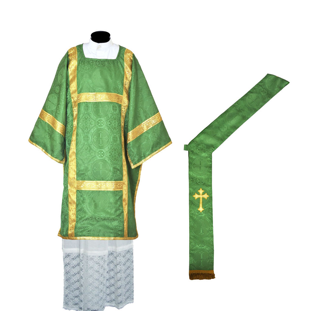Deacon Dalmatics&nbsp;Green Deacon Dalmatic Vestment & Mass Set