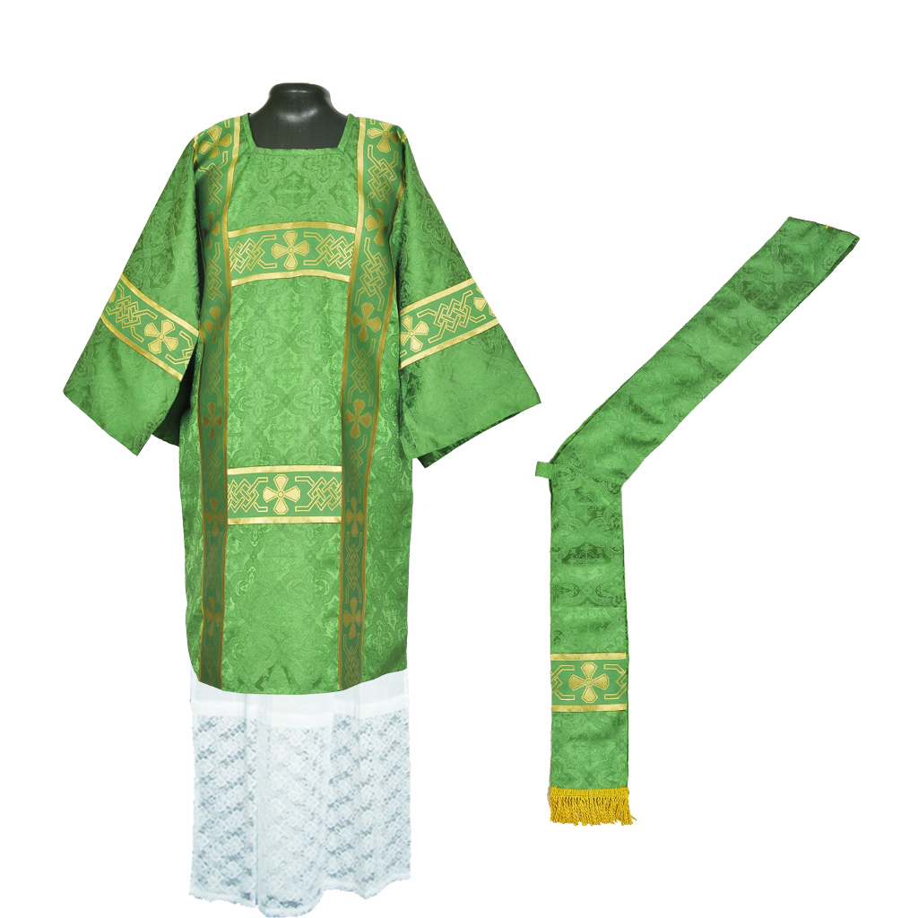 Deacon Dalmatics&nbsp;Green Deacon Dalmatic Vestment & Mass Set