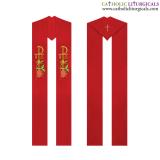 Priest Stoles - Red Priest Stole - PX Embroidery
