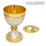 Chalice & Paten - Dual Tone Gold Chalice & Paten - 6.5 inches